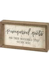 PRIMITIVES BY KATHY PET LOVER BLOCK SIGNS PAMPERED PETS