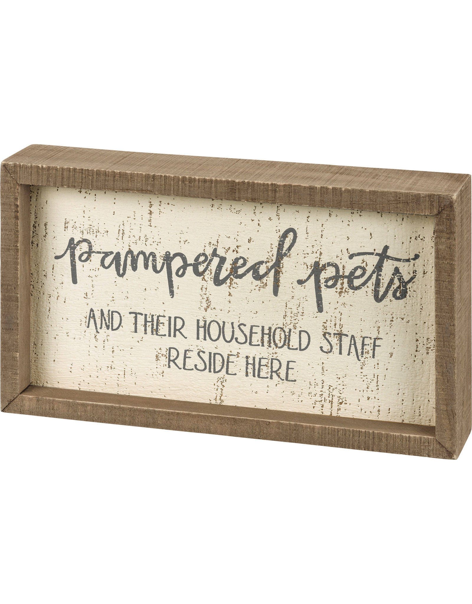 PRIMITIVES BY KATHY PET LOVER BLOCK SIGNS PAMPERED PETS
