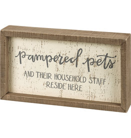 PRIMITIVES BY KATHY PET LOVER BLOCK SIGNS PAMPERED PETS