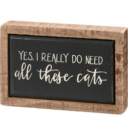 PRIMITIVES BY KATHY PET LOVER BLOCK SIGNS REALLY DO NEED ALL THESE CATS MINI