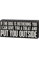 PRIMITIVES BY KATHY PET LOVER BLOCK SIGNS PUT YOU OUTSIDE