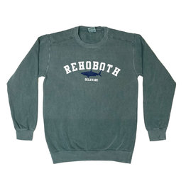 REHOBOTH LIFESTYLE MENS CLASSIC BLUE SPRUCE SHARK CREWNECK