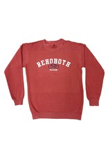 REHOBOTH LIFESTYLE MENS CLASSIC BEACH CREWNECK CRIMSON BIKE