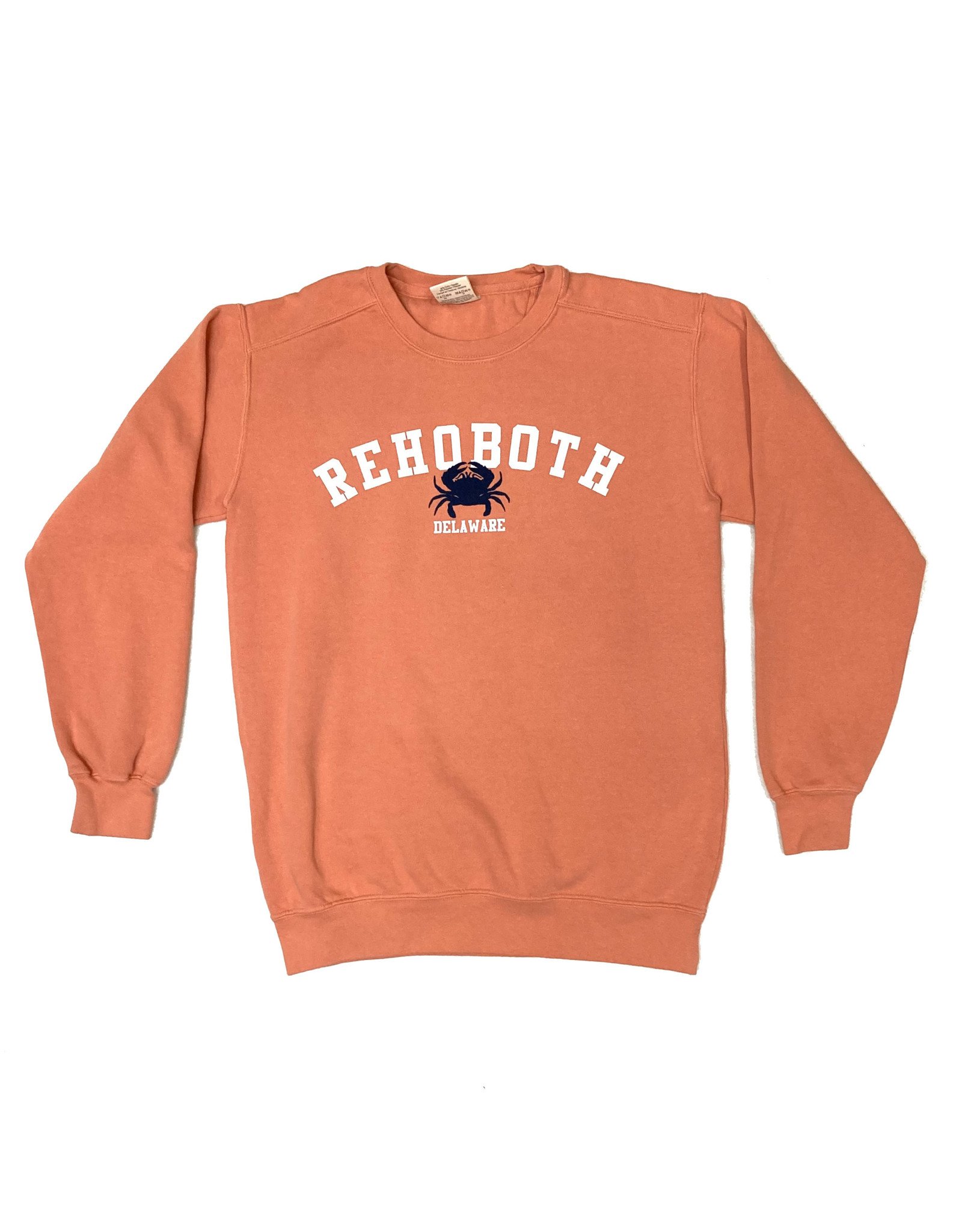 REHOBOTH LIFESTYLE MENS CLASSIC BEACH CREWNECK TERRACOTA CRAB