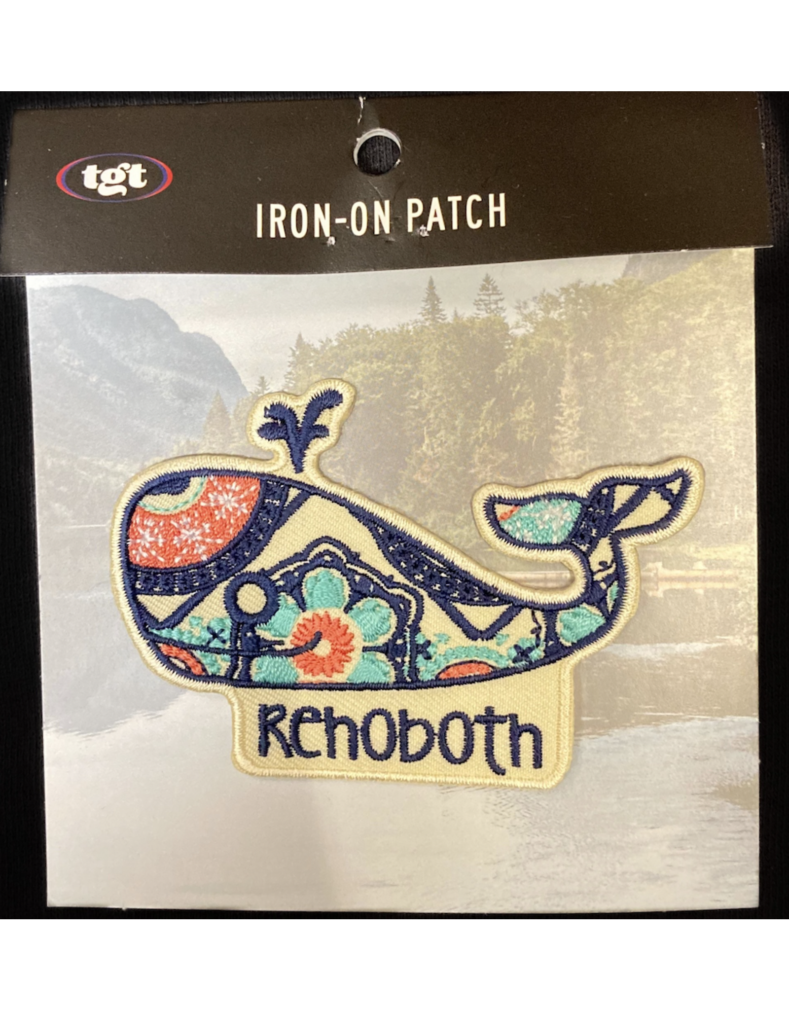BLUE 84 IRON ON PATCH WISH LIST WHALE