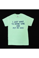 REHOBOTH LIFESTYLE CLASSIC PET LOVER DRINK WINE PET DOG SS TEE