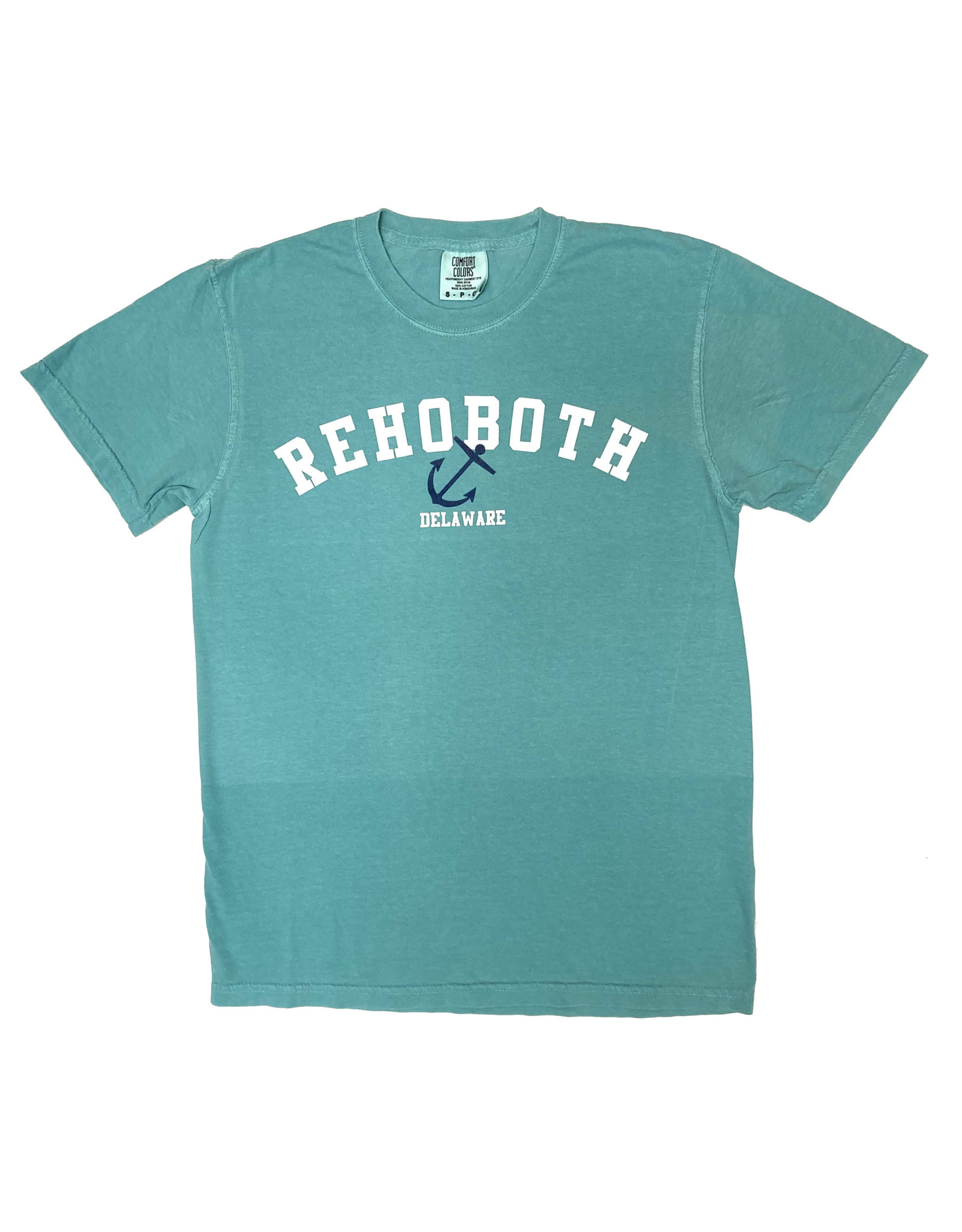 REHOBOTH LIFESTYLE MENS CLASSIC SEAFOAM ANCHOR SS TEE