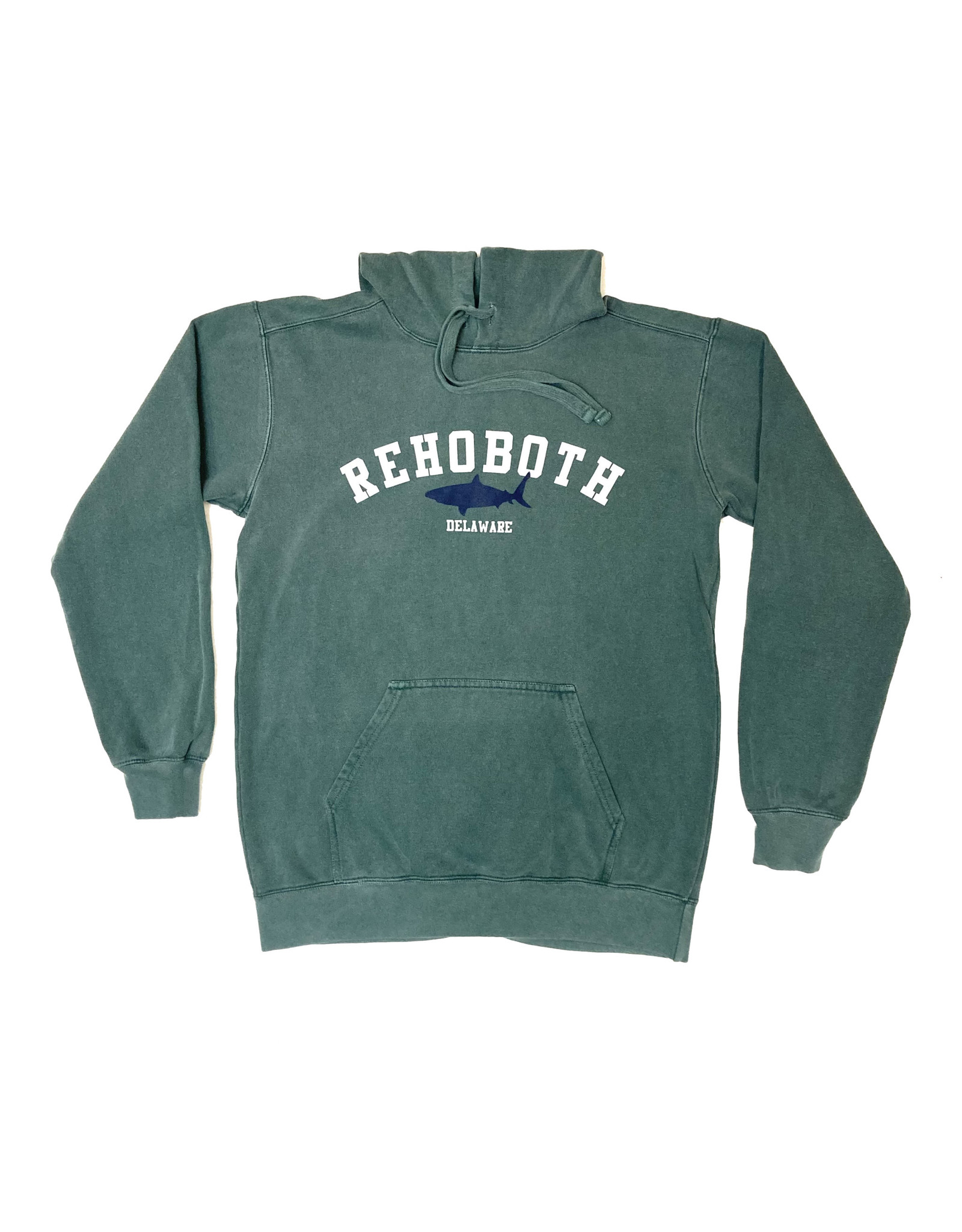 REHOBOTH LIFESTYLE MENS CLASSIC BLUE SPRUCE SHARK HOODIE