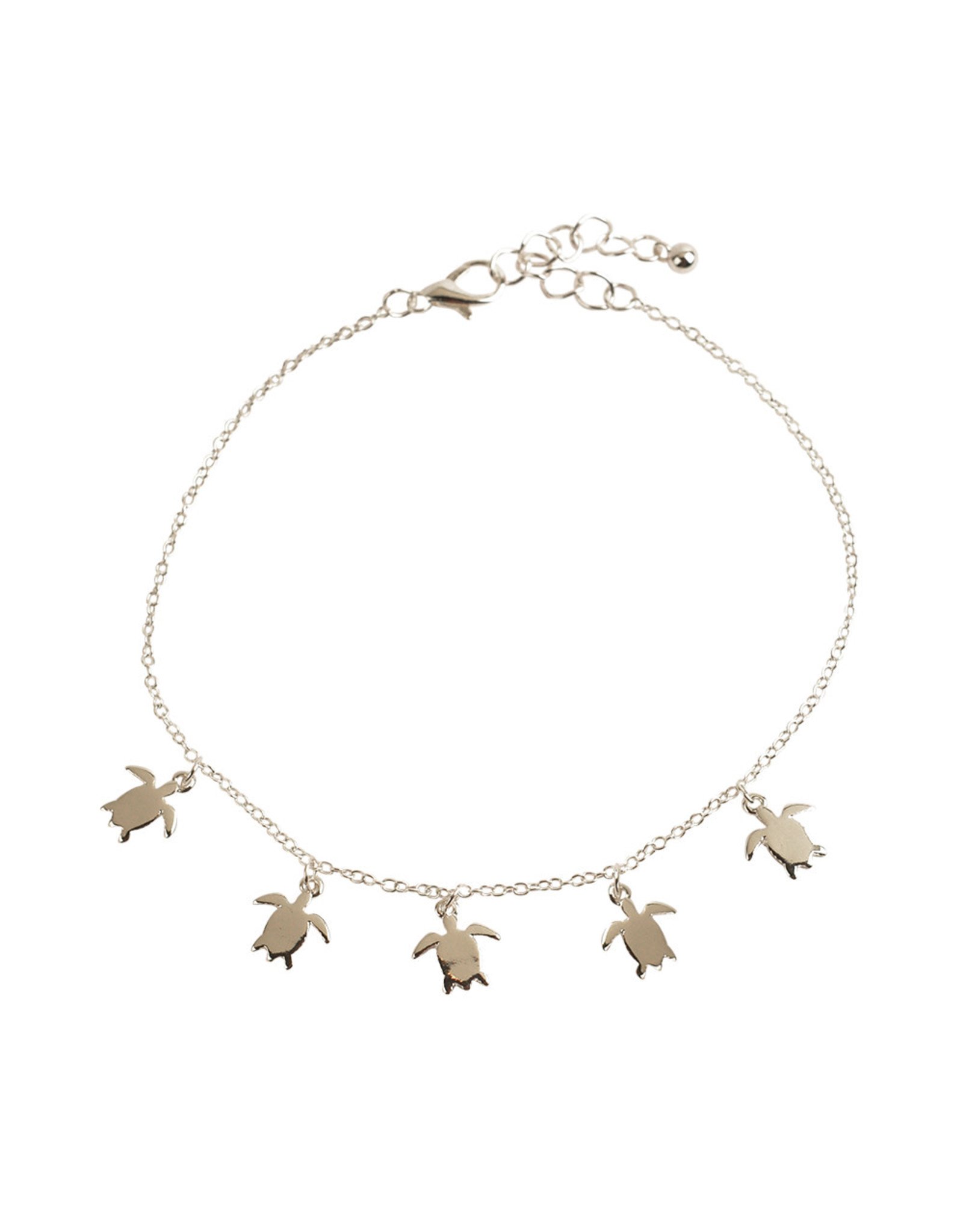 WORLD END IMPORTS CHARM CHAIN ANKLET SEA TURTLE ADJUSTABLE