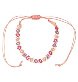 WORLD END IMPORTS HEMP CORDED ANKLET BOHO DAISY ADJUSTABLE