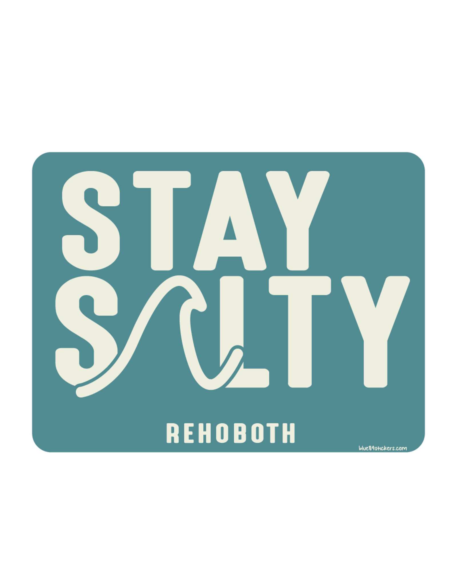 BLUE 84 BEACH STICKER STAY SALTY