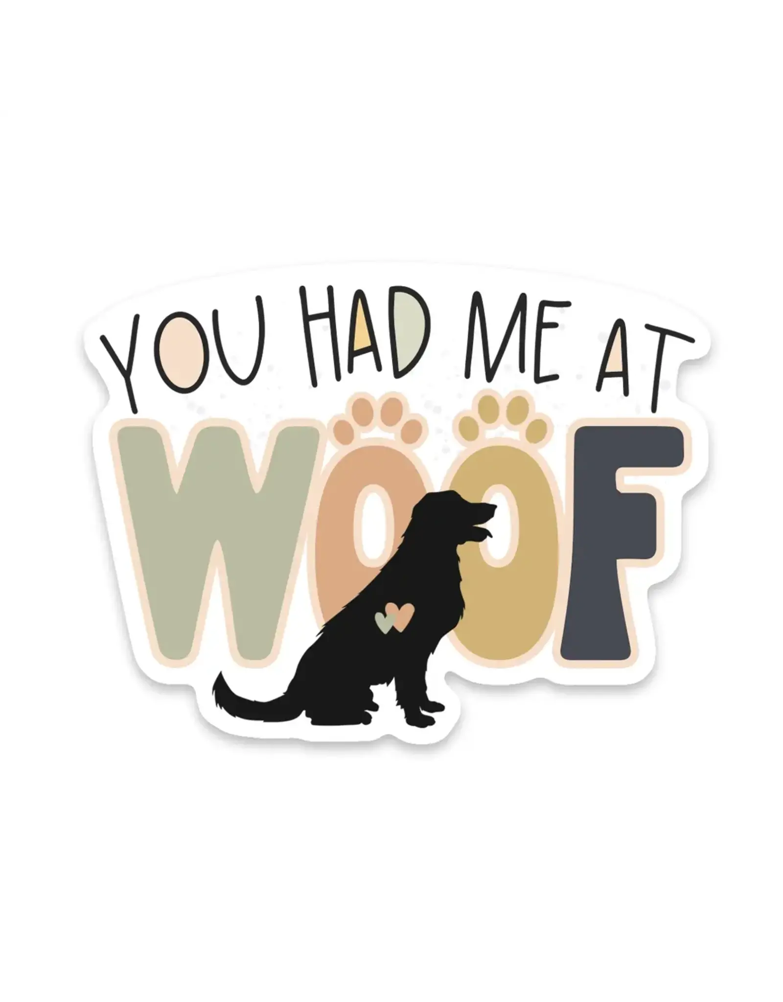 SCENIC ROUTE NOVELTY STICKER HAD ME AT WOOF