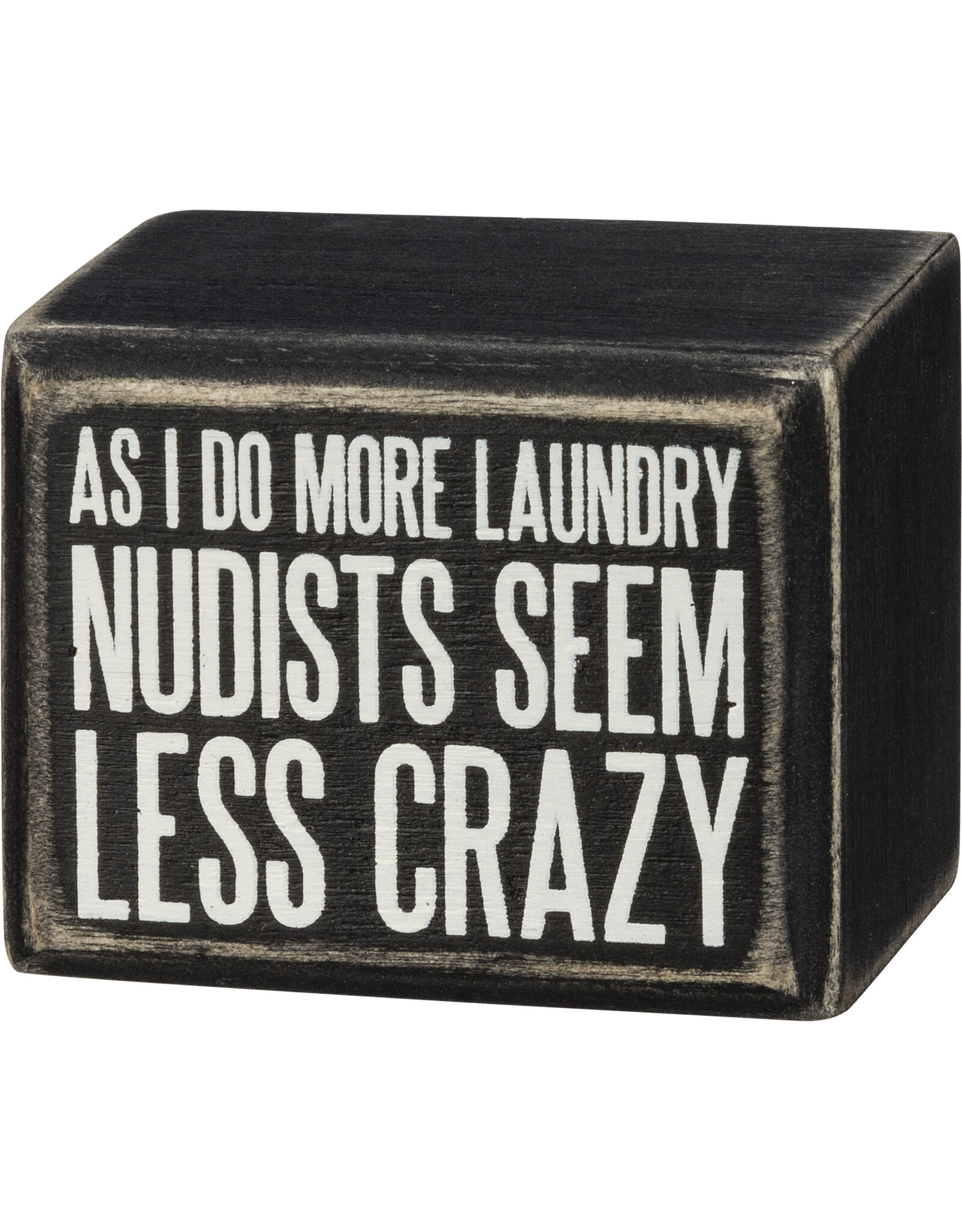 PRIMITIVES BY KATHY ATTITUDE BLOCK SIGNS LAUNDRY NUDISTS CRAZY