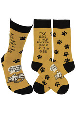 PRIMITIVES BY KATHY PET LOVER SOCKS CAT PAIN IN THE ASS