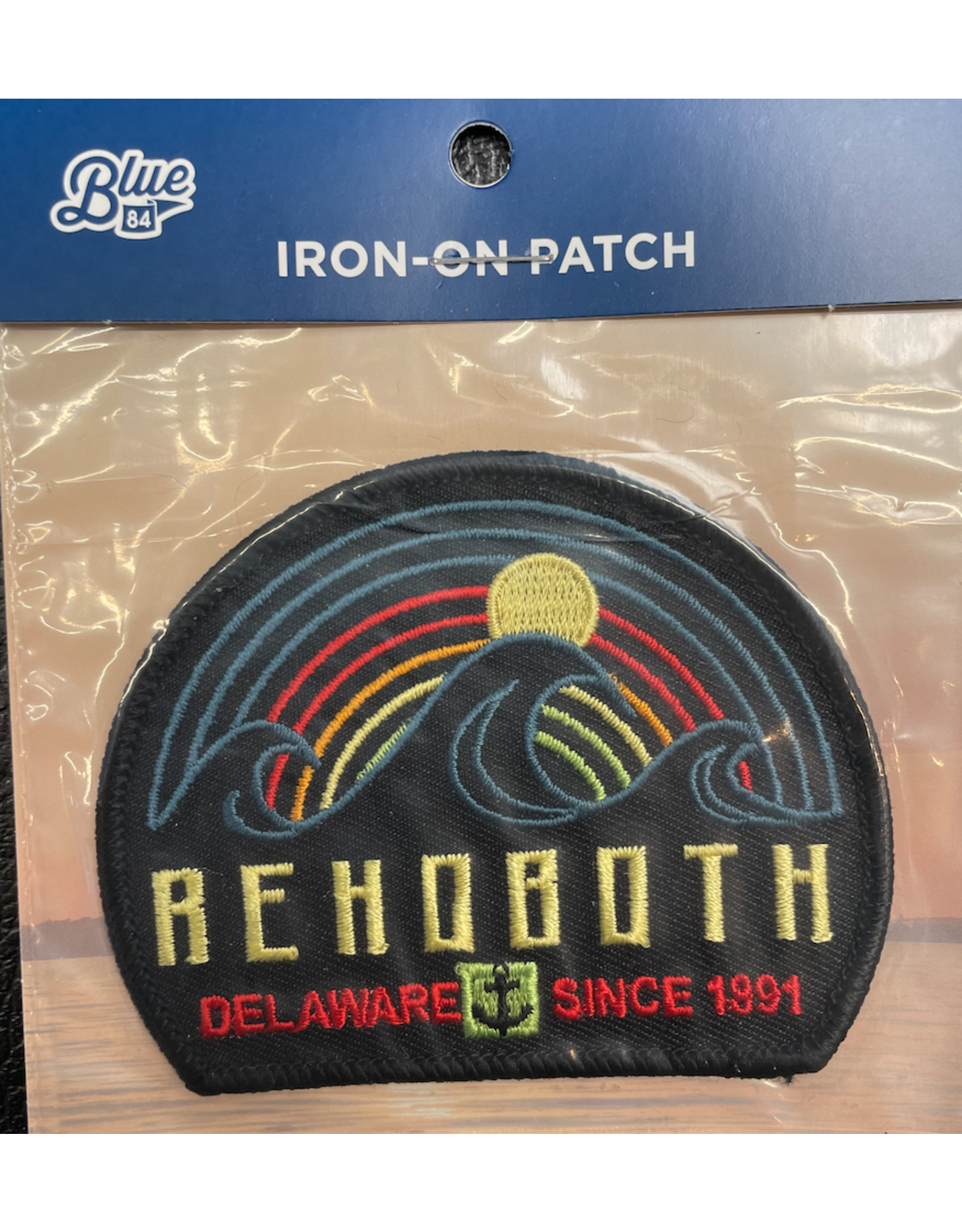 BLUE 84 IRON ON PATCH THREADED WAVES