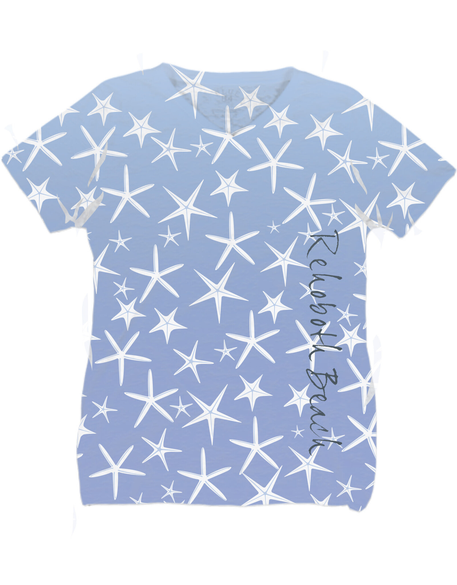 BLUE 84 SUBLIMATION GET AWAY STARFISH VNECK SS TEE