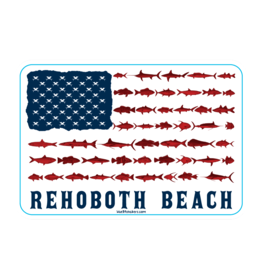 BLUE 84 BEACH STICKER FISH FLAG