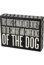 PRIMITIVES BY KATHY PET LOVER BLOCK SIGN COMFORT AND CONVENIENCE OF THE DOG