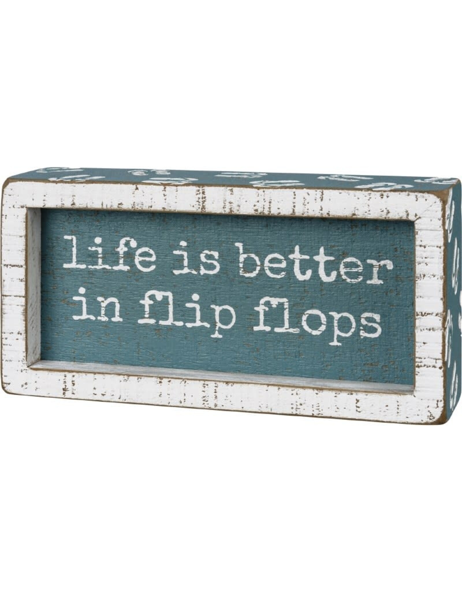 PRIMITIVES BY KATHY BEACH LOVER BLOCK SIGNS LIFE IS BETTER IN FLIP FLOPS