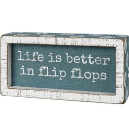 PRIMITIVES BY KATHY BEACH LOVER BLOCK SIGNS LIFE IS BETTER IN FLIP FLOPS
