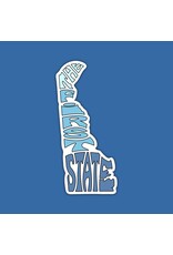 BLUE 84 BEACH STICKER RETRO FIRST STATE BLUE