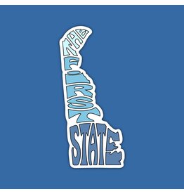 BLUE 84 BEACH STICKER RETRO FIRST STATE BLUE