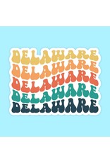 BLUE 84 BEACH STICKER RETRO DELAWARE