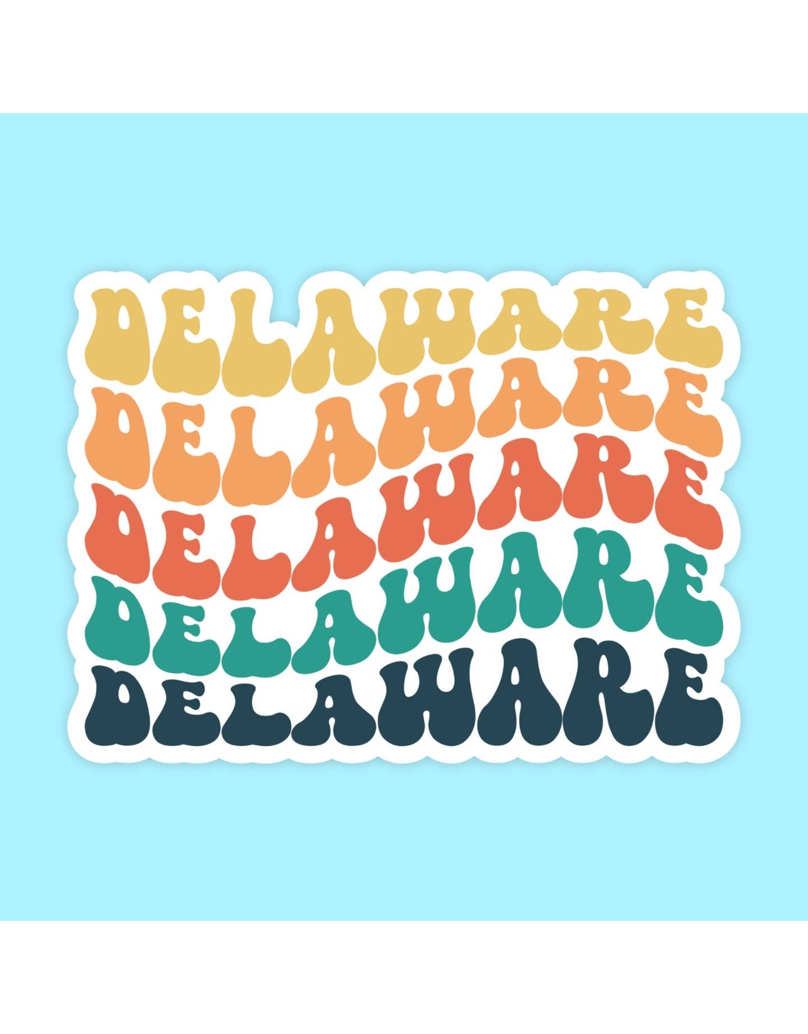 BLUE 84 BEACH STICKER RETRO DELAWARE