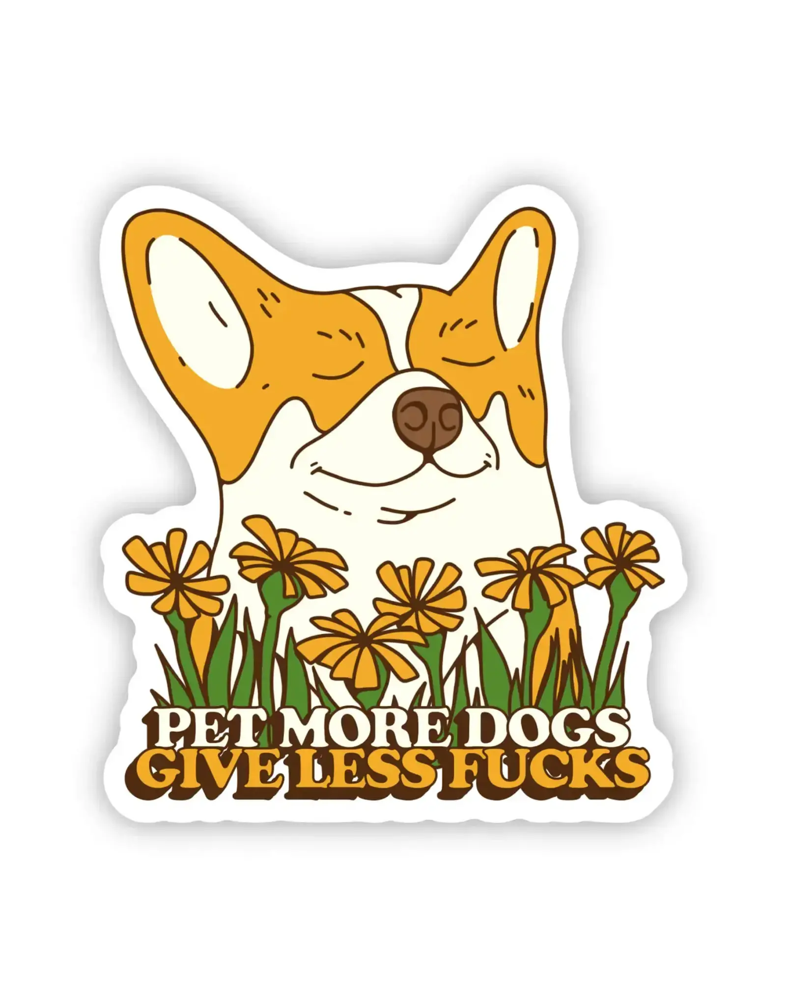PRAXIS NOVELTY STICKER PET MORE DOGS GIVE LESS FUCKS