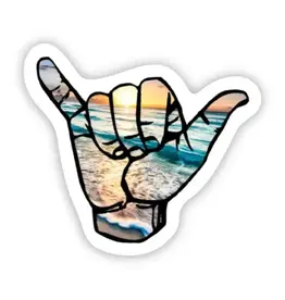 SAVANNAH AND JAMES NOVELTY STICKER HANG LOOSE