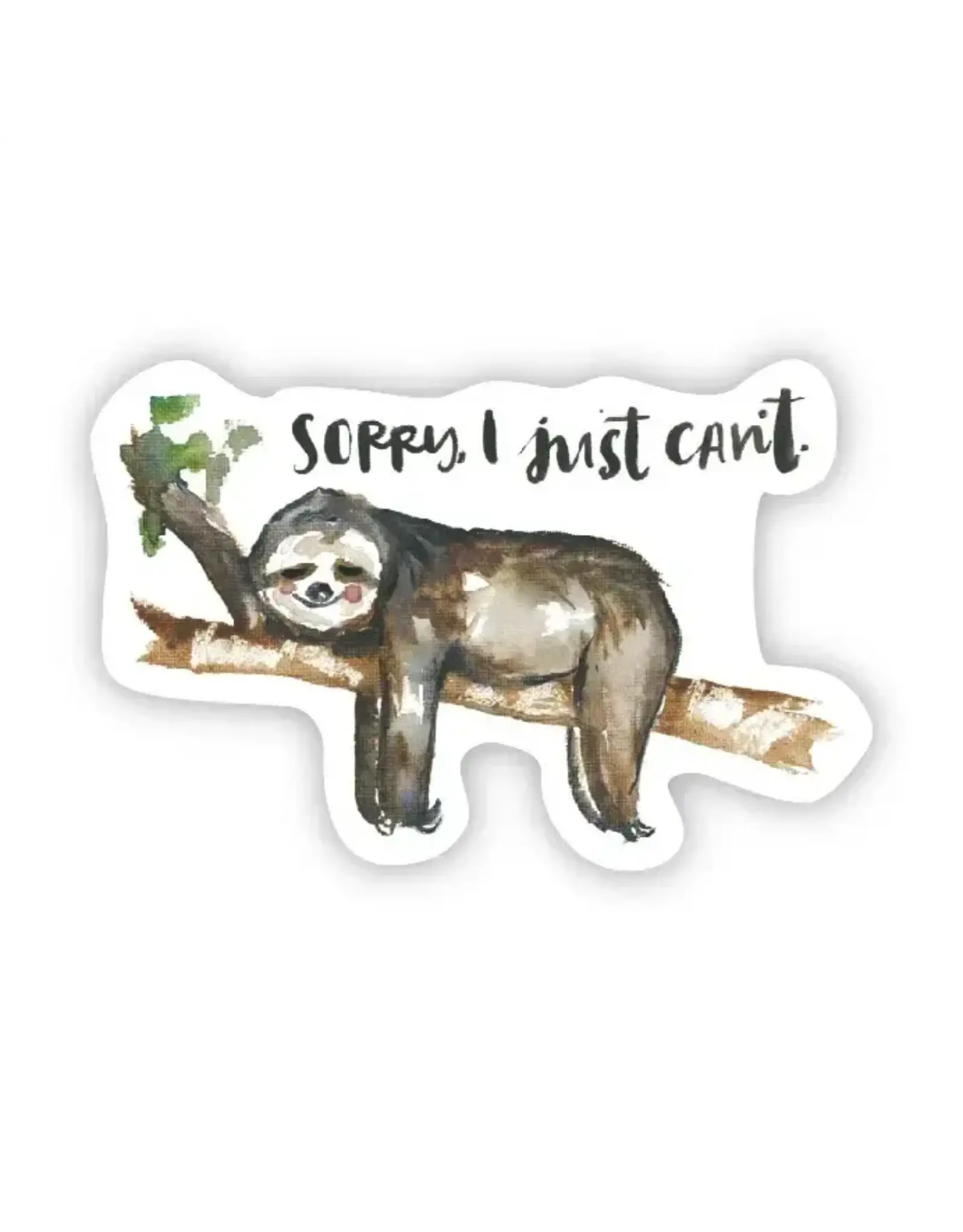 PRAXIS NOVELTY STICKER SORRY I JUST CAN'T SLOTH