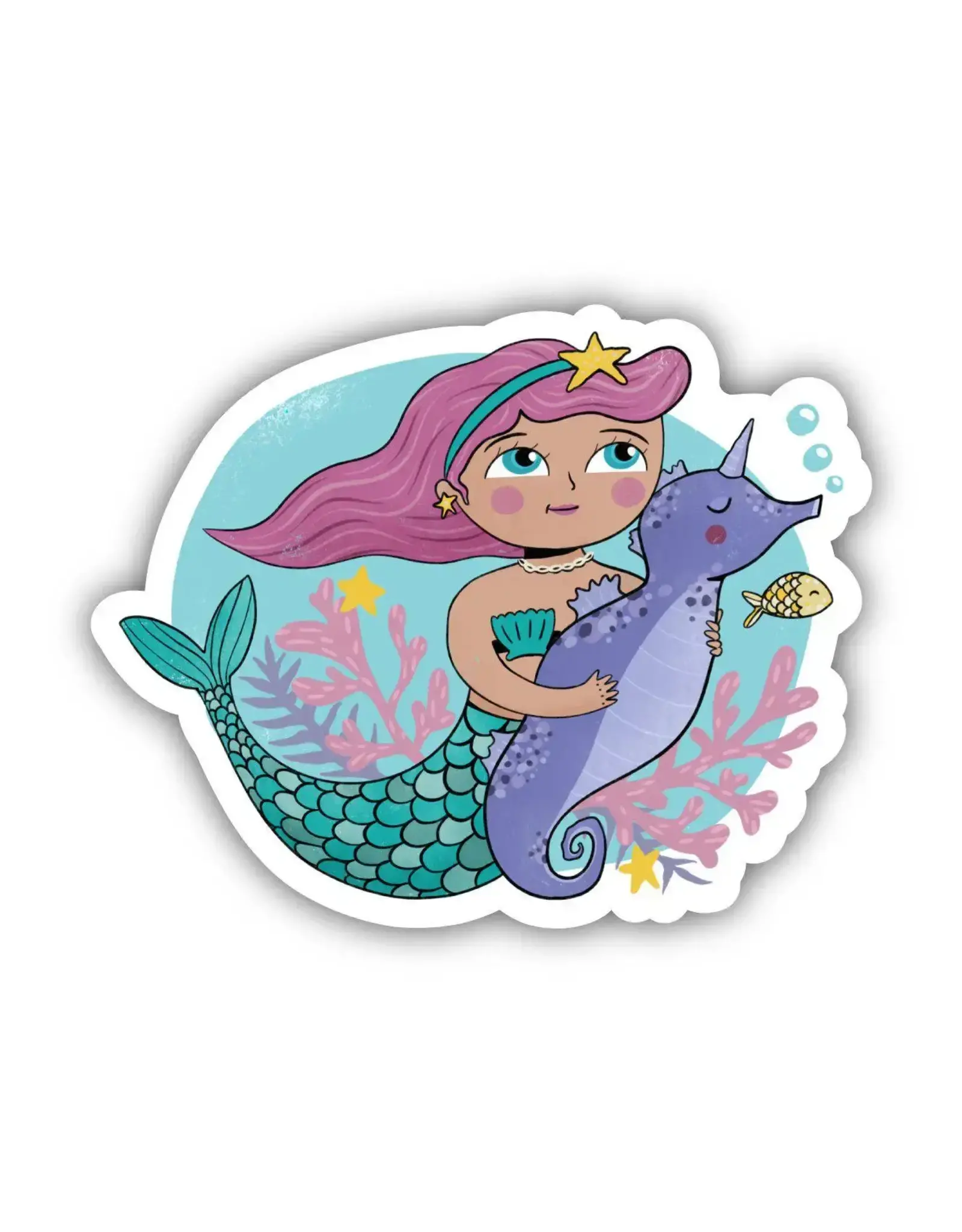 PRAXIS NOVELTY STICKER MERMAID AND SEAHORSE