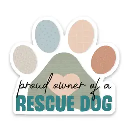 PRAXIS NOVELTY STICKER PROUD OWNER OF A RESCUE DOG