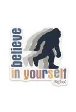 PRAXIS NOVELTY STICKER BELIEVE IN YOURSELF BIGFOOT