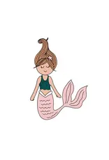 PRAXIS NOVELTY STICKER FOLK MERMAID