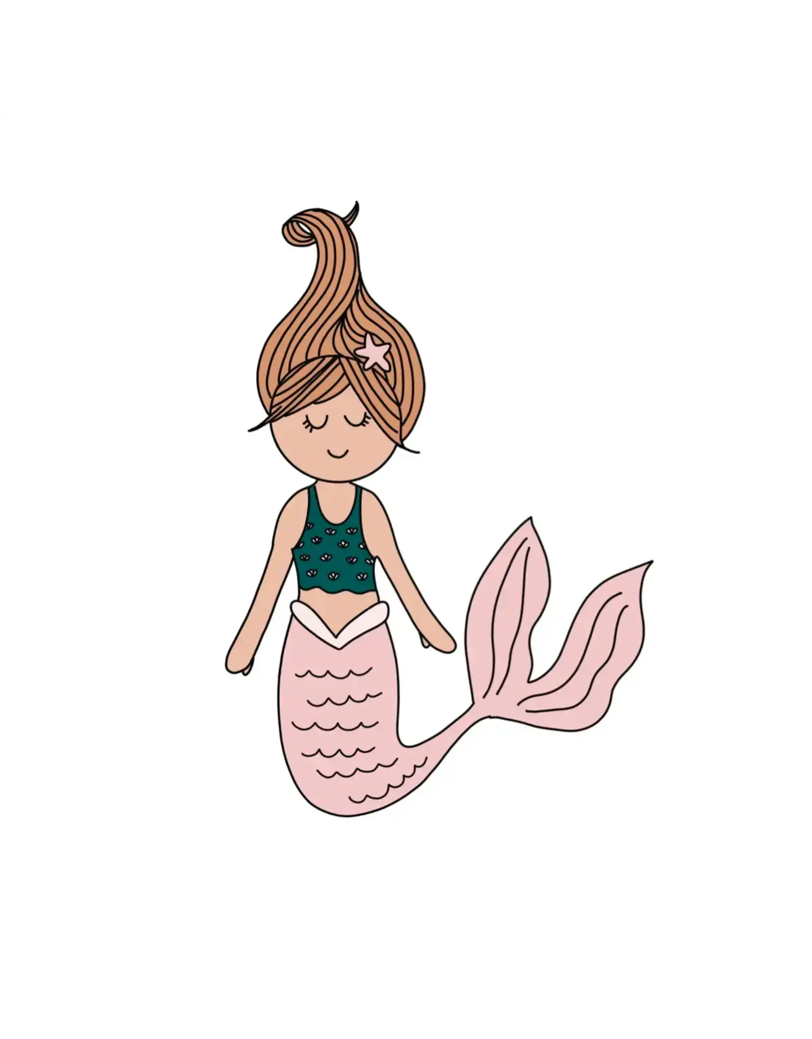 PRAXIS NOVELTY STICKER FOLK MERMAID