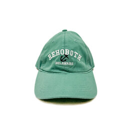 REHOBOTH LIFESTYLE CLASSIC COTTON BEACH HAT ADJUSTABLE OS SEAFOAM ANCHOR