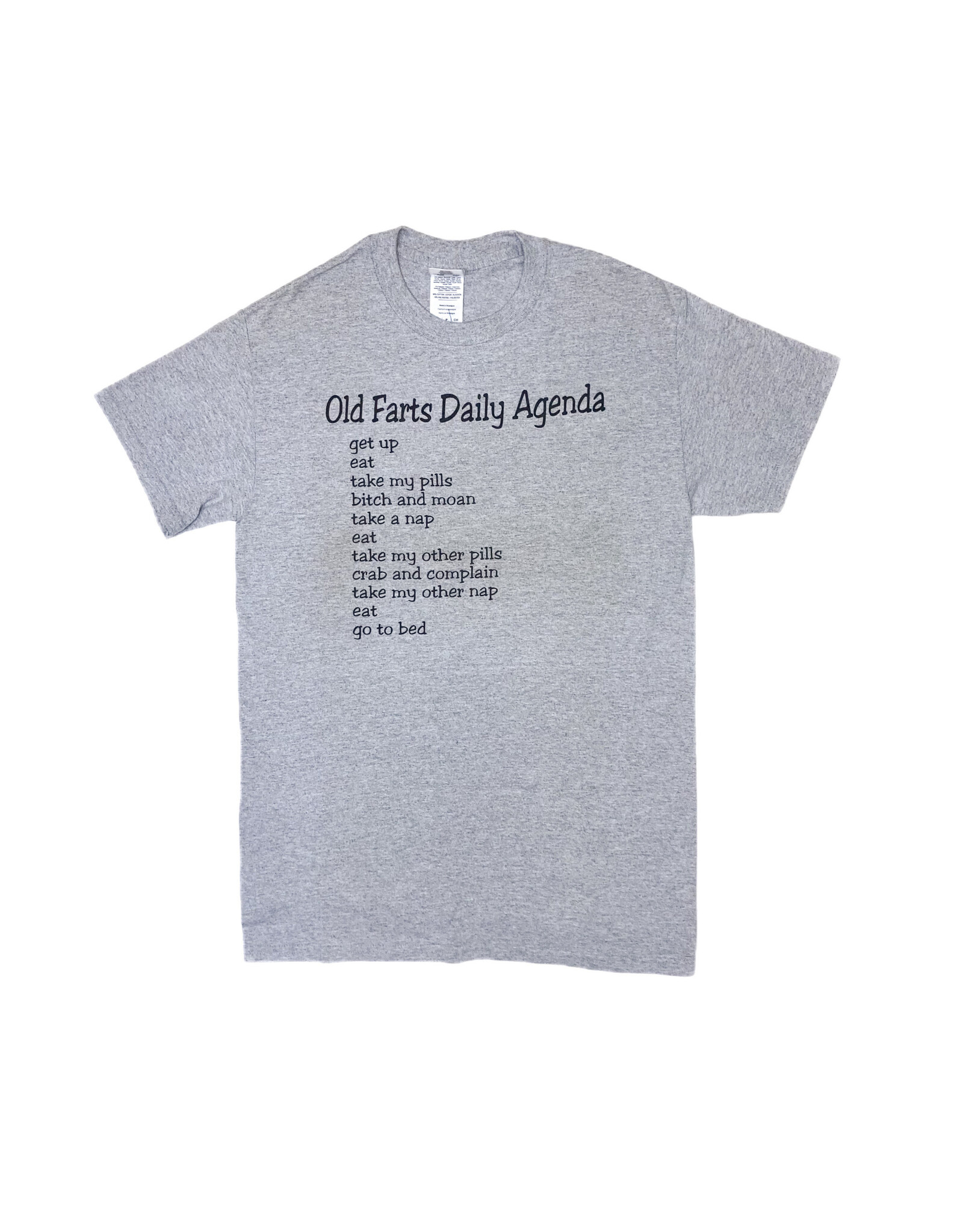 REHOBOTH LIFESTYLE CLASSIC ATTITUDE OLD FARTS AGENDA SS TEE