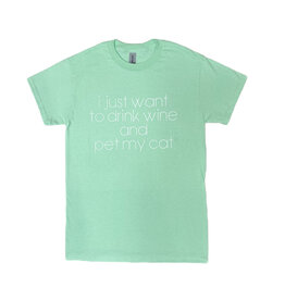 REHOBOTH LIFESTYLE CLASSIC PET LOVER DRINK WINE PET CAT SS TEE