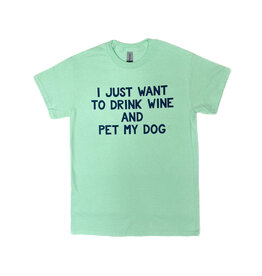 REHOBOTH LIFESTYLE CLASSIC PET LOVER DRINK WINE PET DOG SS TEE