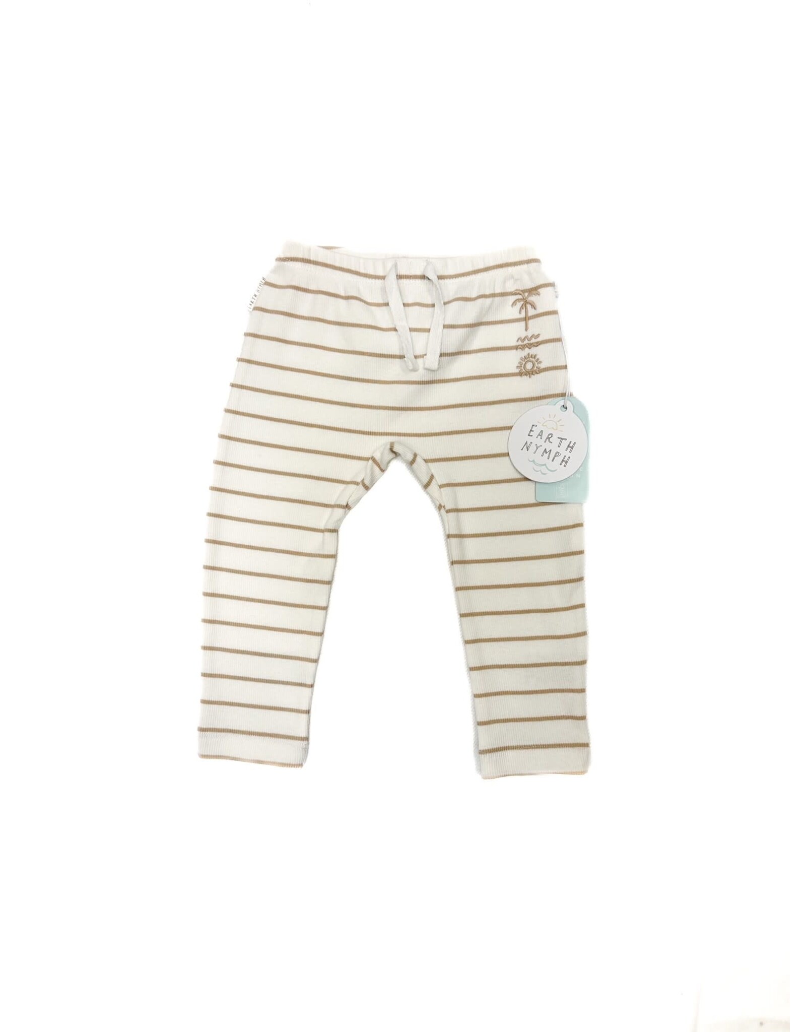 EARTH NYMPH NEUTRAL STRIPED LEGGINGS