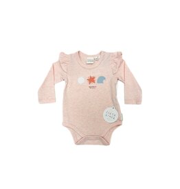 EARTH NYMPH SUMMER BEACH CORAL LS ONESIE