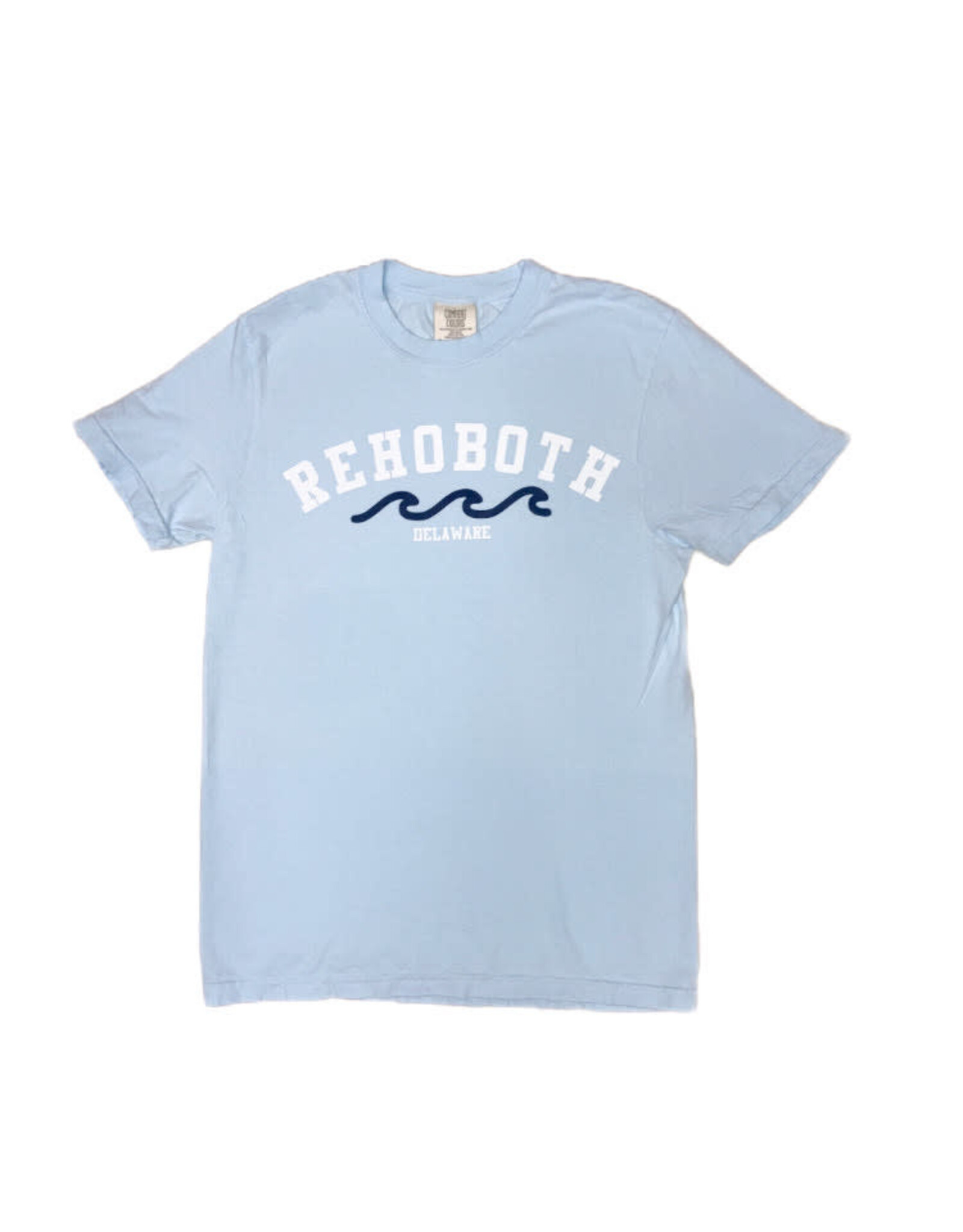 REHOBOTH LIFESTYLE MENS CLASSIC CHAMBRAY WAVE SS TEE