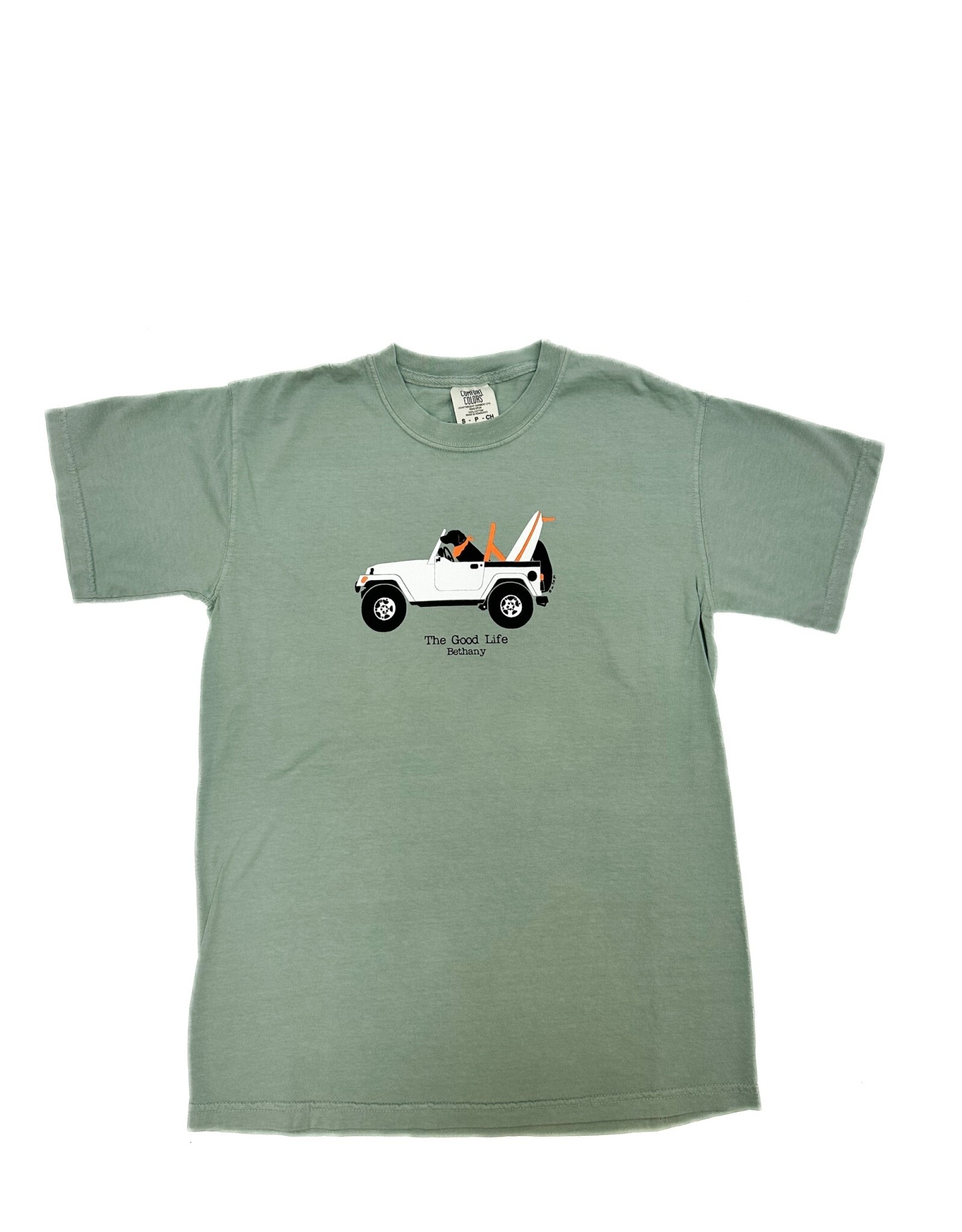 THE GOOD LIFE BETHANY LAB IN JEEP SS TEE