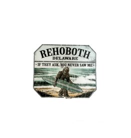 HIGH RANGE DESIGNS BEACH STICKER SURFING SASQUATCH