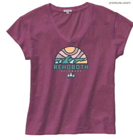 TECHSTYLES PIGMENT DYED FURTHER GULLS VNECK SS TEE
