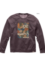 TECHSTYLES WOMENS WEATHERED SPLENDID LOVE CREWNECK