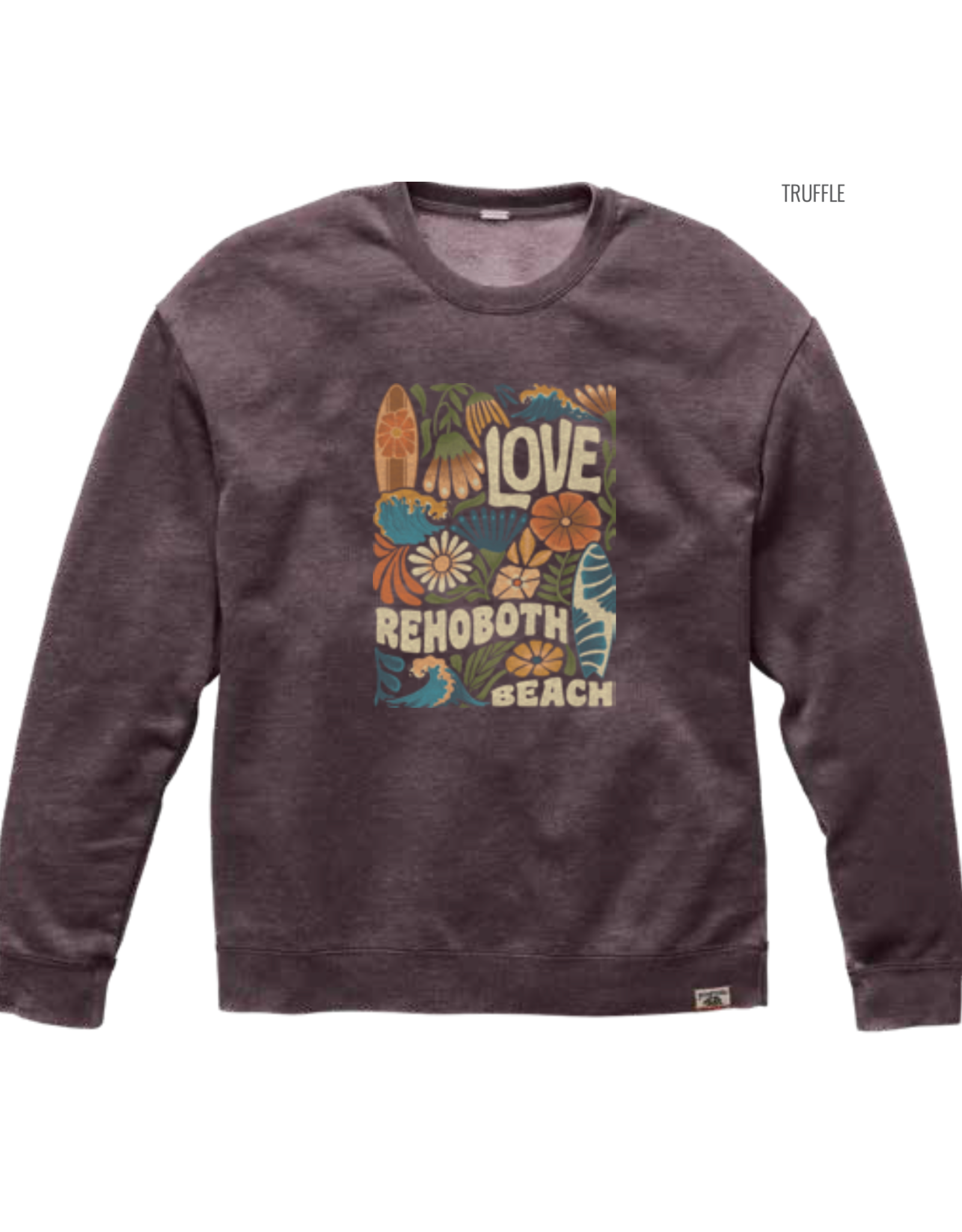 TECHSTYLES WOMENS WEATHERED SPLENDID LOVE CREWNECK