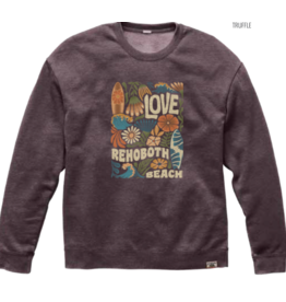 TECHSTYLES WOMENS WEATHERED SPLENDID LOVE CREWNECK