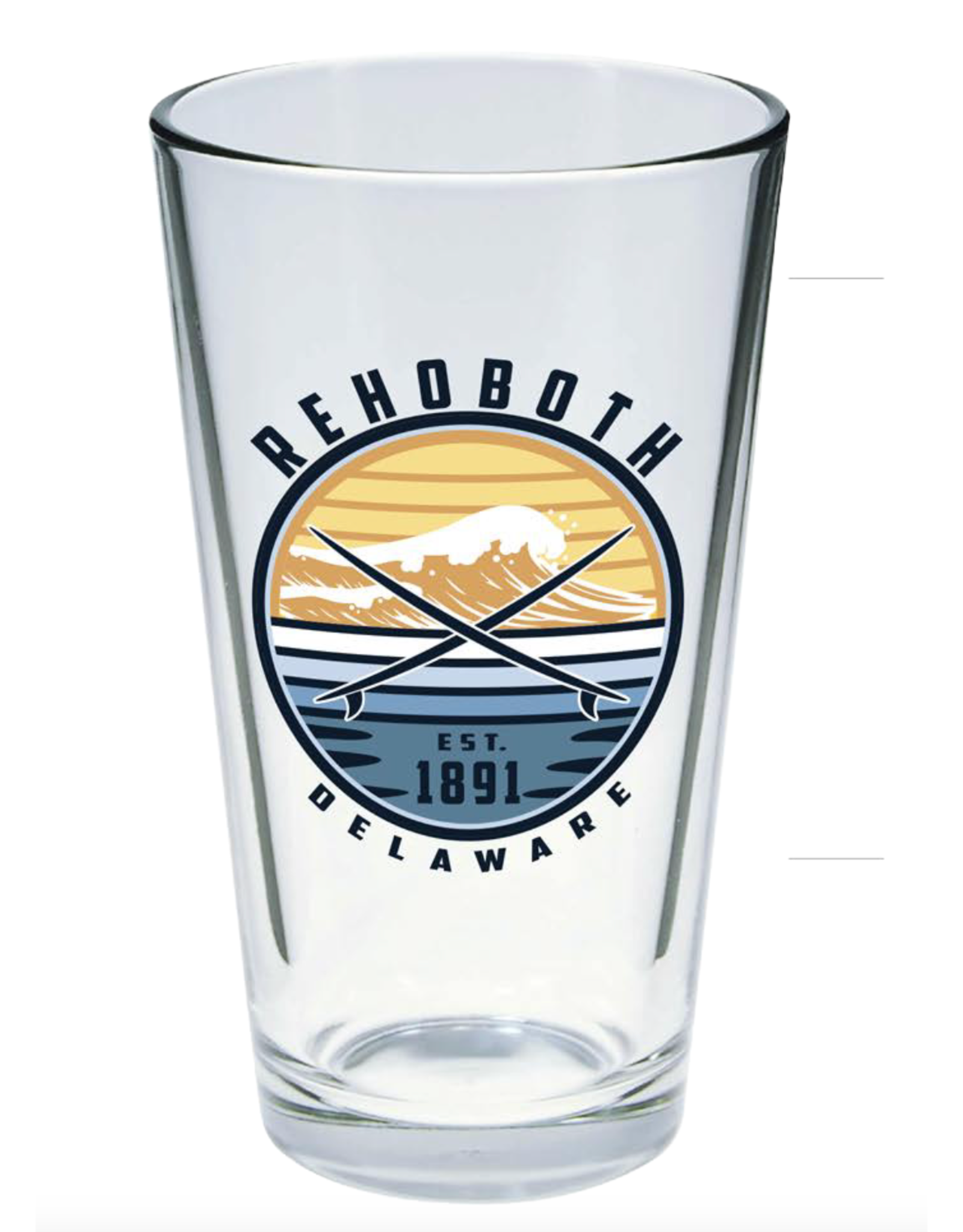 GLASS 16 OZ PINT GLASS LILO BOARDS